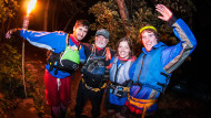 Big Night Out, raft, bike explore the night, moonlight rafting, nightlife, night time, Poconos, Jim Thorpe