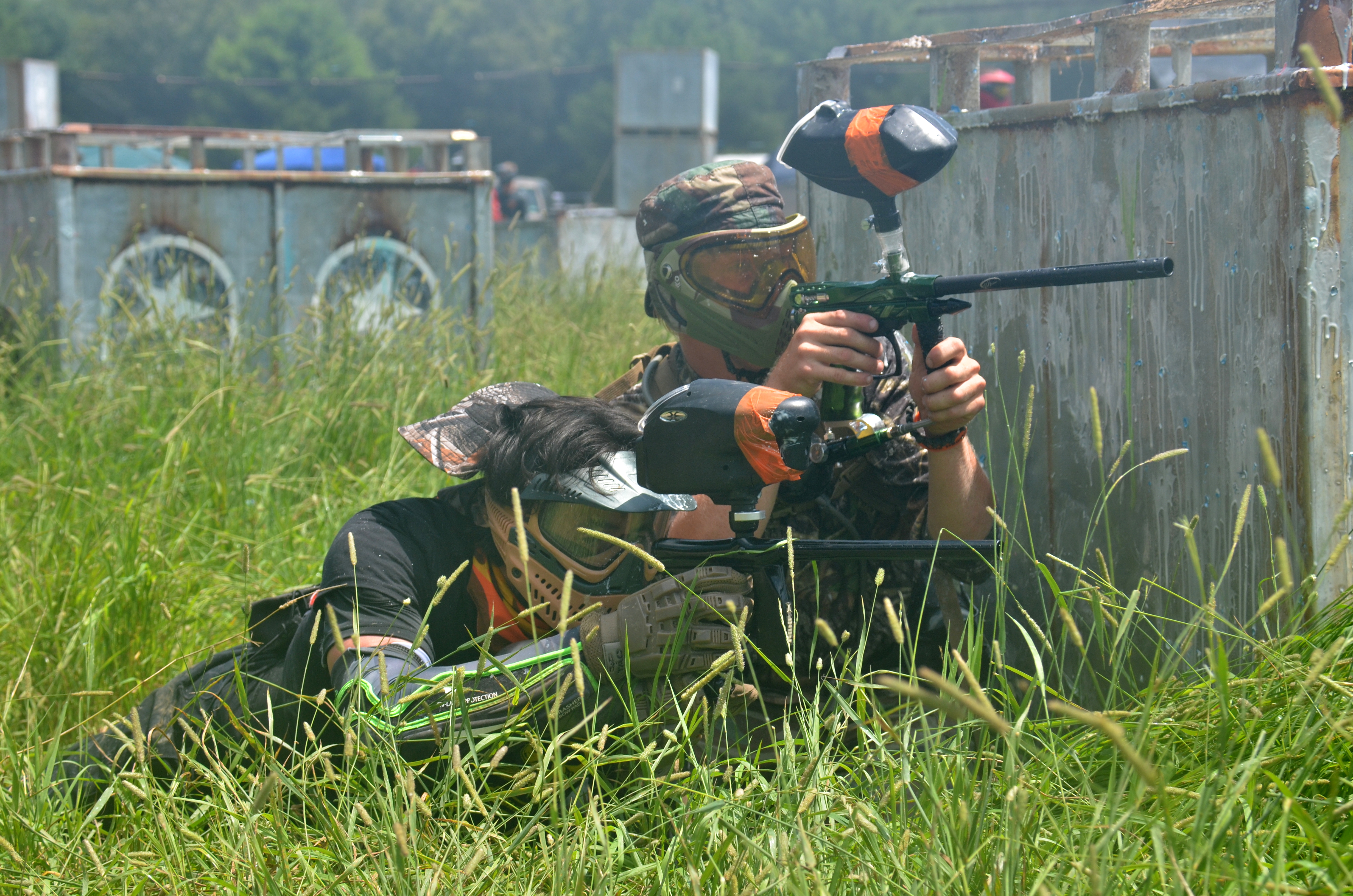 whitewater rafting and skirmish paintball