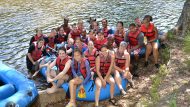pocono whitewater rapids rafting raft group Poconos