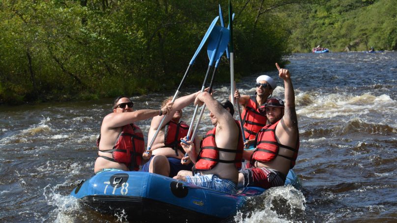 pocono whitewater rapids rafting raft group Poconos