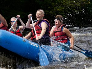 Pocono white water dam release rafting in Jim Thorpe