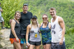 Family hiking in Poconos PA